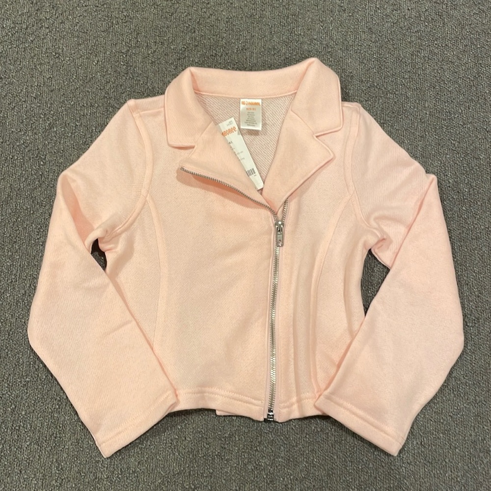 BNWT Gymboree Pink Cotton Moto Jacket Size Small/5-6